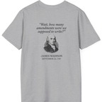 Madison Bill of Rights Deadline Back Print T-Shirt - Sport Grey back