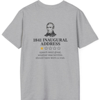 Inaugural Address Review Back Print T-Shirt - Sport Grey back