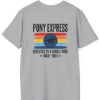 Pony Express Memorial Back Print T-Shirt - Sport Grey back