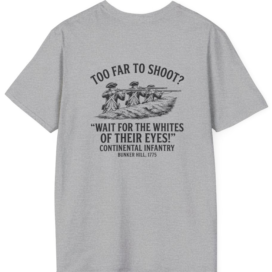 Whites of Their Eyes Bunker Back Print T-Shirt - Sport Grey back