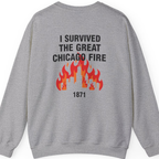 Great Chicago Fire Classic Back Print Sweatshirt - Sport Grey back