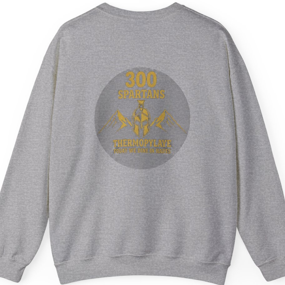 Spartans Thermopylae Back Print Sweatshirt - Sport Grey back