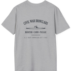 Civil War River Ironclads Back Print T-Shirt - Sport Grey back