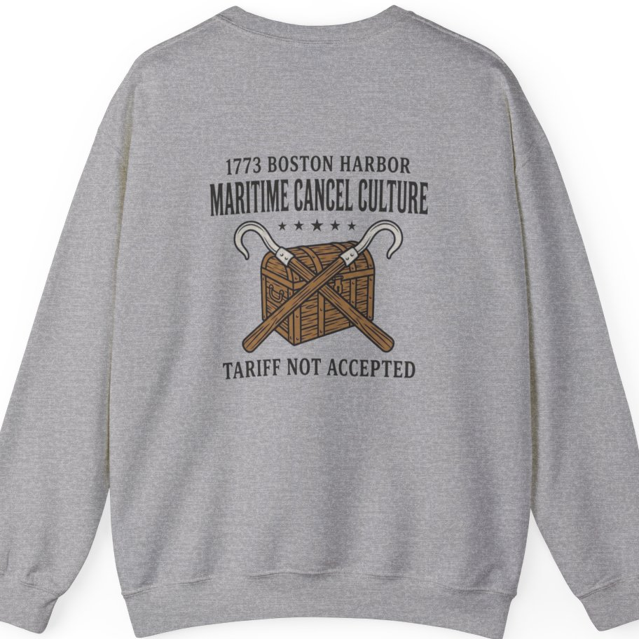 Maritime Cancel Culture Back Print Sweatshirt - Sport Grey back