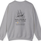 Hms Erebus Arctic Tours Back Print Sweatshirt - Sport Grey back