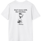 Time Travel Paradox Back Print T-Shirt - White back