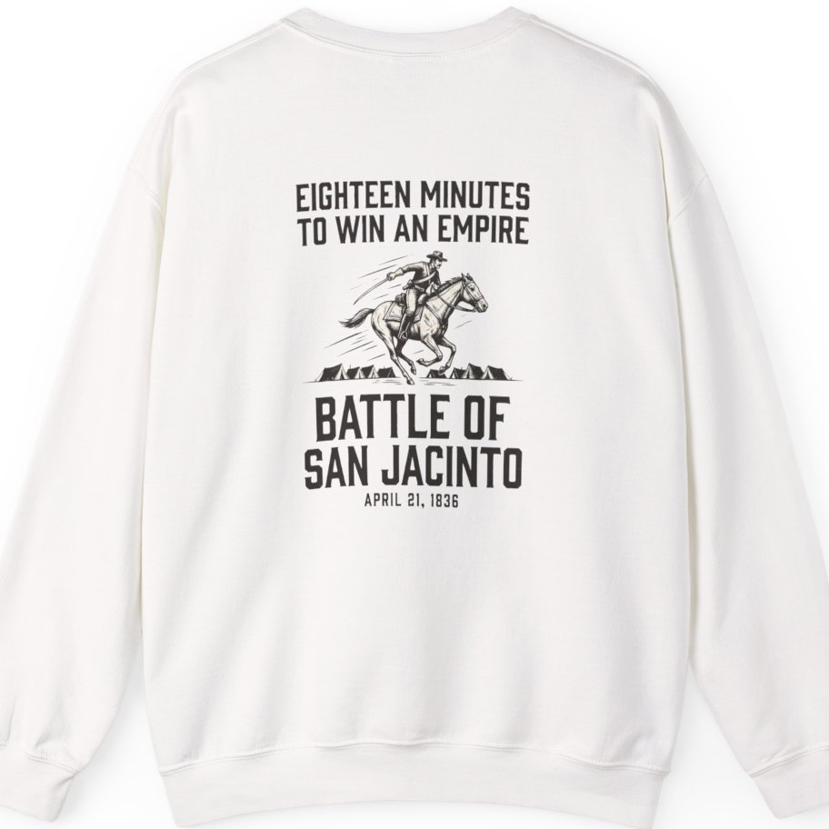 San Jacinto Eighteen Minutes Back Print Sweatshirt - White back