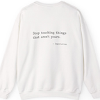 Imperialism Parental Warning Quote Back Print Sweatshirt - White back