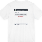 Texas Independence Group Chat Back Print Premium Tee - White back