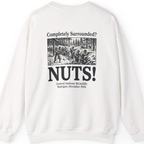 Bastogne Nuts Defiance Back Print Sweatshirt - White back