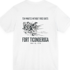 Fort Ticonderoga Ten Minutes Back Print Premium Tee - White back