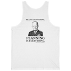 Eisenhower Planning Everything Back Print Tank Top - White back