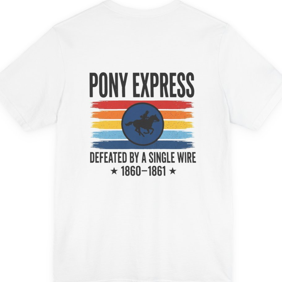 Pony Express Memorial Back Print Premium Tee - White back