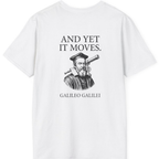 Galileo And Yet It Moves Back Print T-Shirt - White back