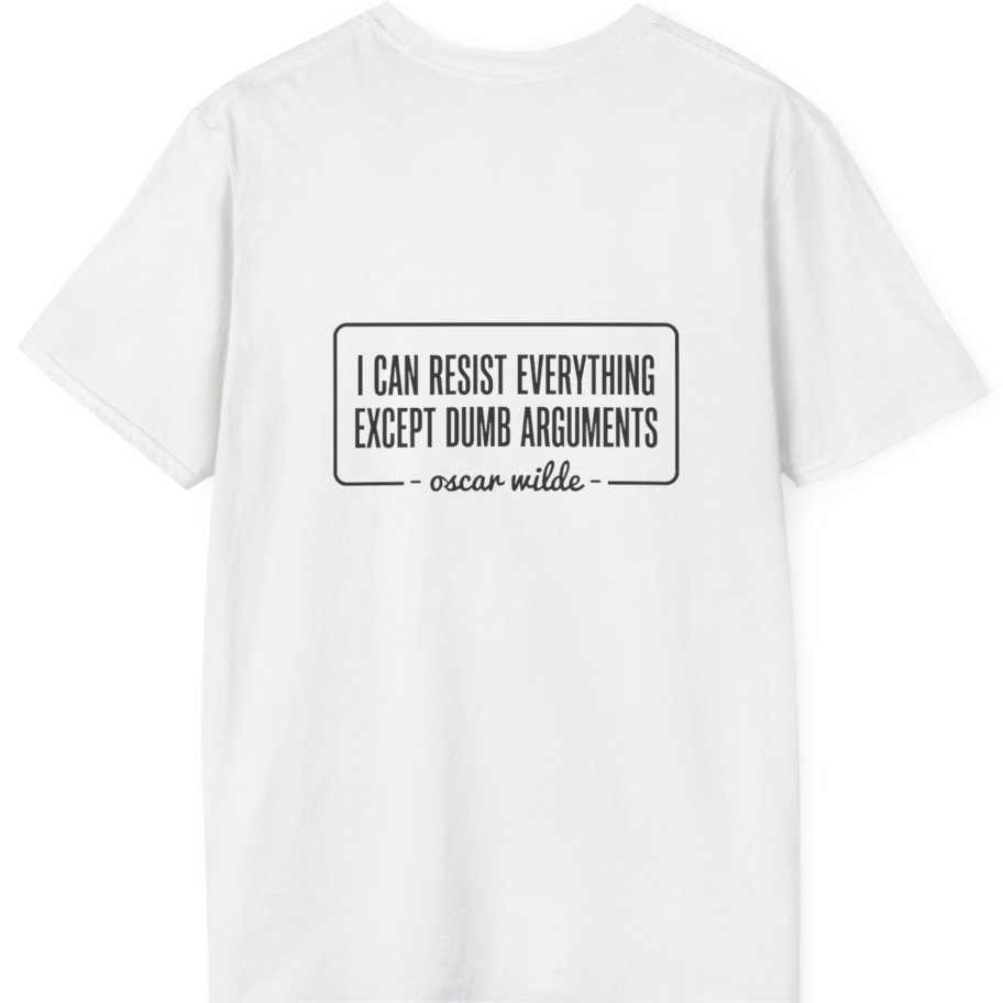 Oscar Wilde Quote Back Print T-Shirt - White back
