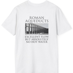 Roman Aqueducts Service Review Back Print T-Shirt - White back