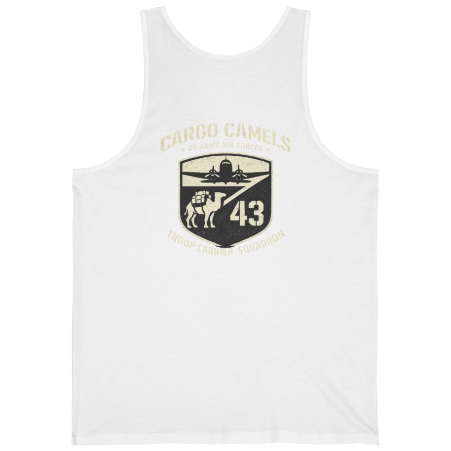 Cargo Camels WWII Usaaf Troop Back Print Tank Top - White back