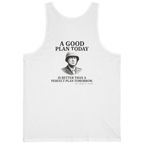Patton Good Plan Back Print Tank Top - White back