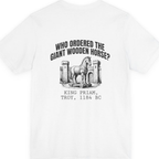 Trojan Wooden Horse Back Print Premium Tee - White back