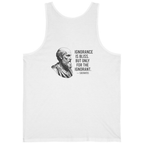 Socrates Ignorance Is Bliss Quote Back Print Tank Top - White back