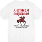 Sherman Deep South Tour Vintage Back Print Premium Tee - White back