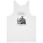 First Phone Call Panic Back Print Tank Top - White back
