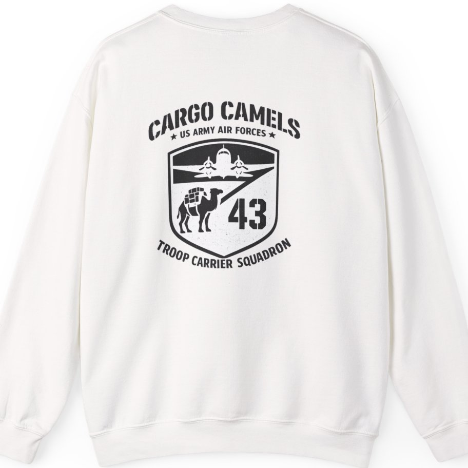 Cargo Camels WWII Usaaf Troop Back Print Sweatshirt - White back
