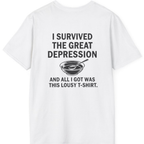 Great Depression Back Print T-Shirt - White back