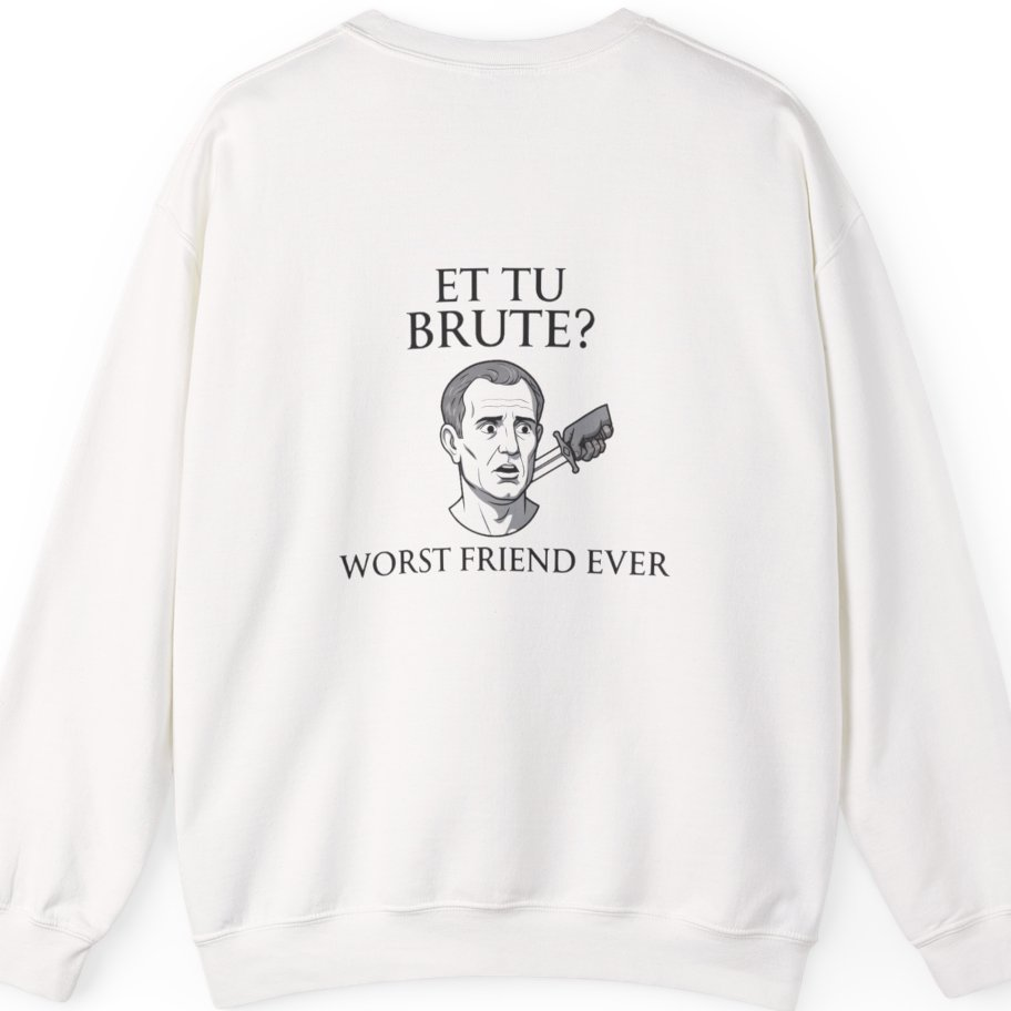 Et Tu Brute Back Print Sweatshirt - White back