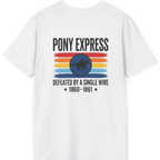 Pony Express Memorial Back Print T-Shirt - White back