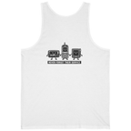 Never Forget Their Service Obsolete Back Print Tank Top - White back