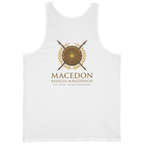 Macedonian Empire Crest Back Print Tank Top - White back