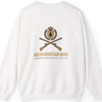 Green Mountain Boys Crest Back Print Sweatshirt - White back