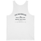 Civil War River Ironclads Back Print Tank Top - White back