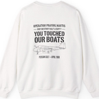Operation Praying Mantis Back Print Sweatshirt - White back