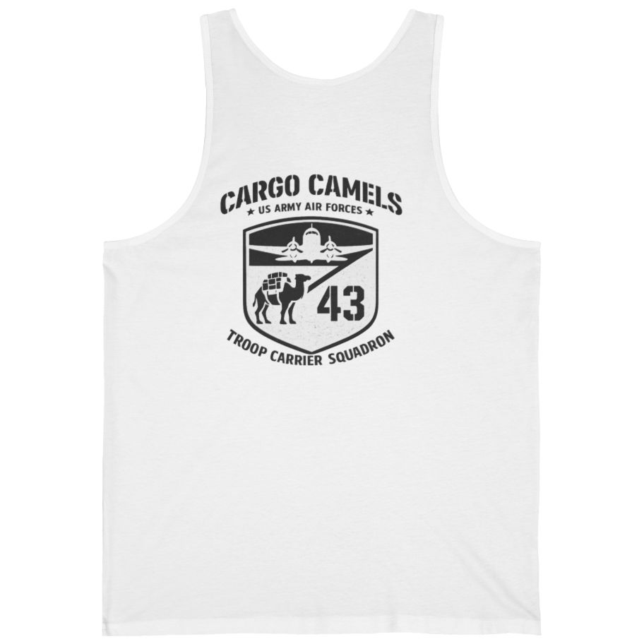 Cargo Camels WWII Usaaf Troop Back Print Tank Top - White back