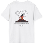 Pompeii Volcano Surfing Team Back Print T-Shirt - White back