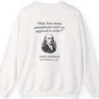 Madison Bill of Rights Deadline Back Print Sweatshirt - White back
