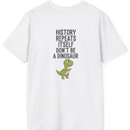 History Repeats Itself Back Print T-Shirt - White back