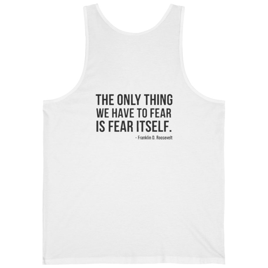 The Only Thing We Have Back Print Tank Top - White back