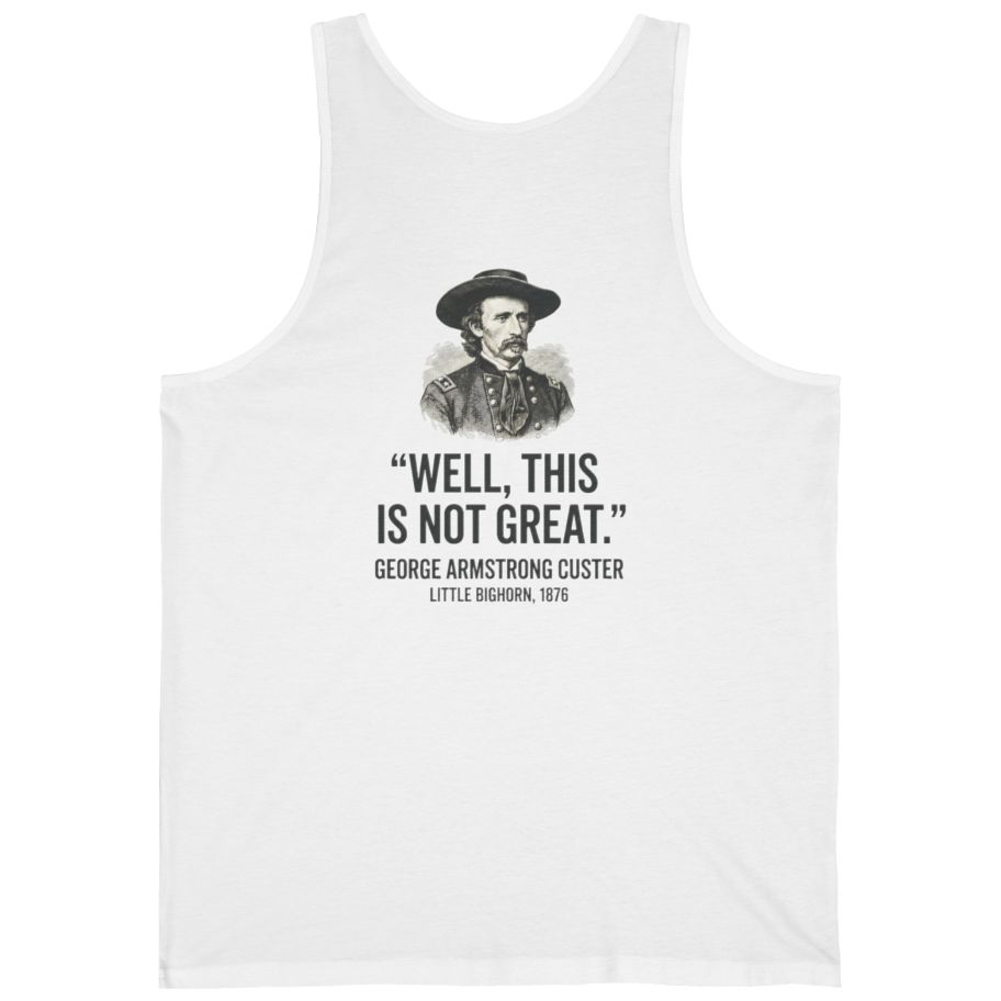 Well This Is Not Great Back Print Tank Top - White back