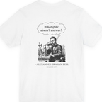 First Phone Call Panic Back Print Premium Tee - White back