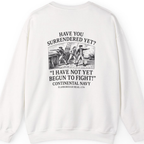 Not Yet Begun To Fight Back Print Sweatshirt - White back