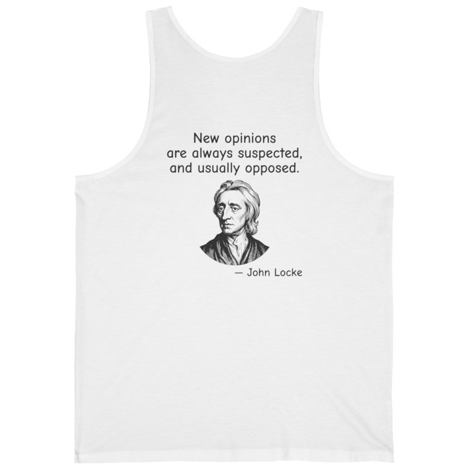 Locke New Opinions Back Print Tank Top - White back