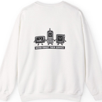 Never Forget Their Service Obsolete Back Print Sweatshirt - White back