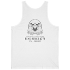 Stressed Eagle Fine Since Back Print Tank Top - White back