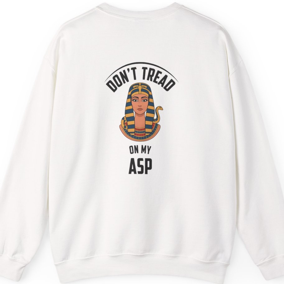 Cleopatra Asp Back Print Sweatshirt - White back