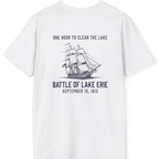Battle of Lake Erie Back Print T-Shirt - White back