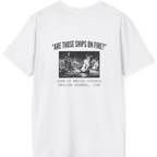 Spanish Armada Fire Ships Back Print T-Shirt - White back