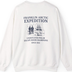 Franklin Arctic Expedition Escape Room Back Print Sweatshirt - White back